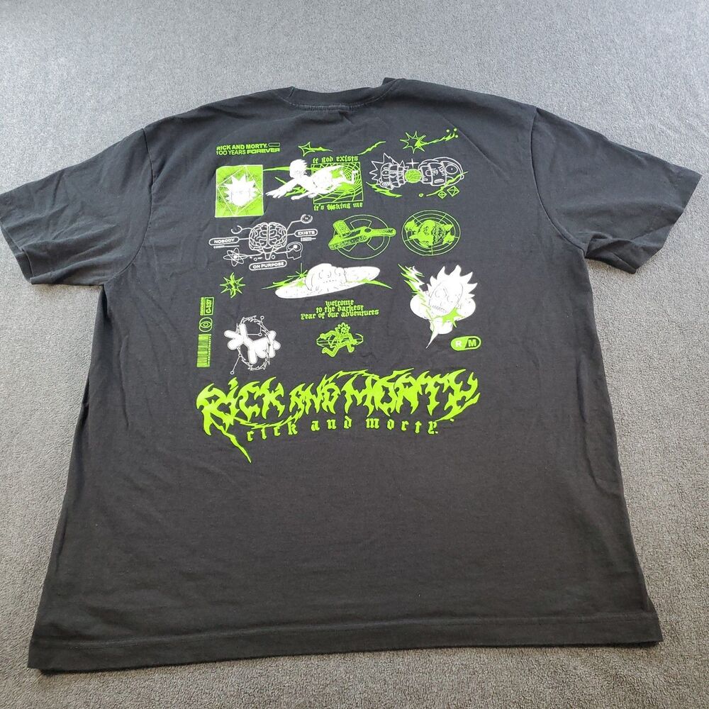 Rick And Morty T Shirt Mens Black Adult Swim Medium